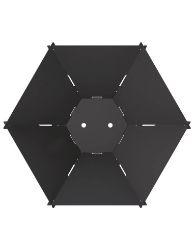 Focolare Nero 58,5 x 51,5 x 19,5 cm Acciaio