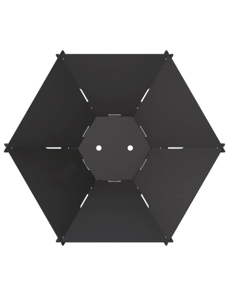 Focolare Nero 58,5 x 51,5 x 19,5 cm Acciaio