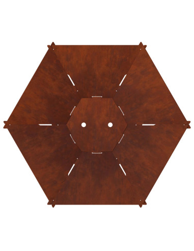 Focolare Ruggine 58,5 x 51,5 x 19,5 cm Acciaio Corten