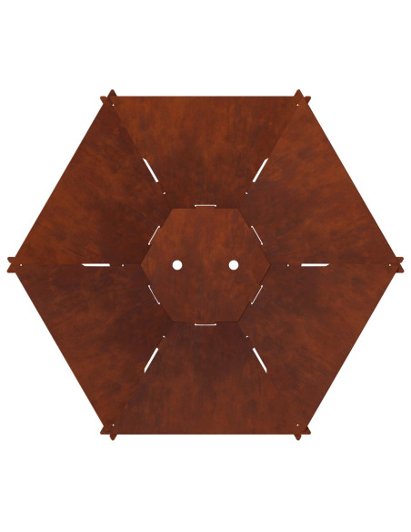 Focolare Ruggine 58,5 x 51,5 x 19,5 cm Acciaio Corten