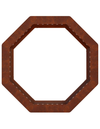 Anello per Focolare Ruggine 60 x 60 x 25 cm Acciaio Corten