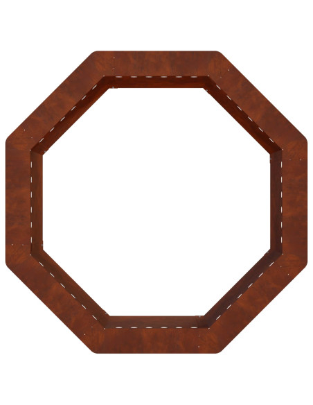 Anello per Focolare Ruggine 60 x 60 x 25 cm Acciaio Corten