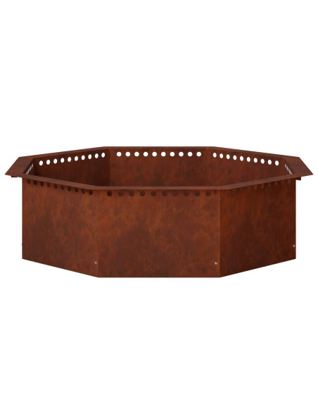 Anello per Focolare Ruggine 100 x 100 x 25 cm Acciaio Corten