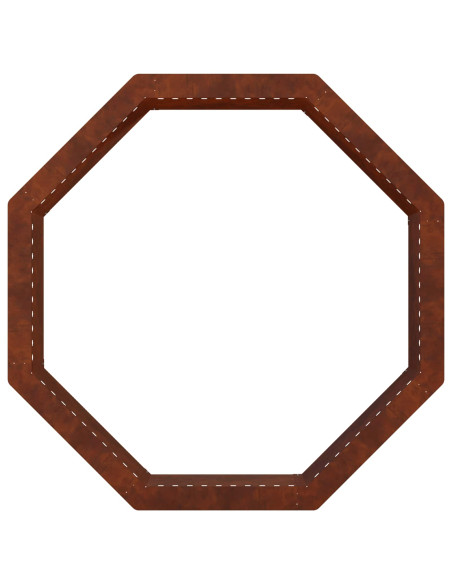 Anello per Focolare Ruggine 100 x 100 x 25 cm Acciaio Corten