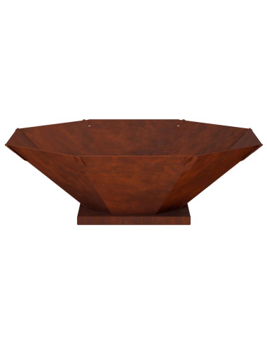 Focolare Ruggine 70,5 x 70,5 x 21,5 cm Acciaio Corten
