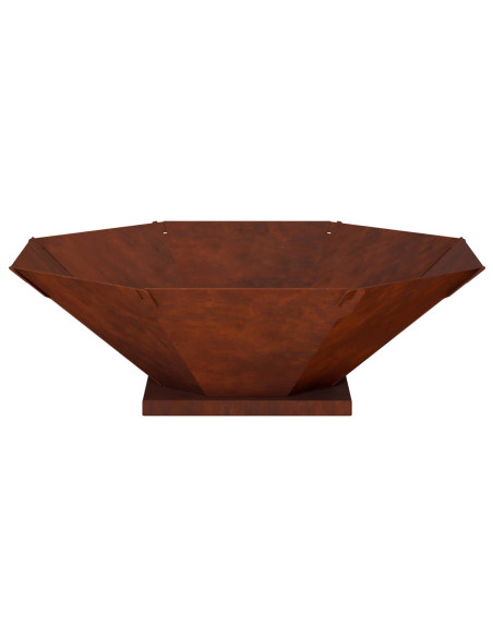 Focolare Ruggine 70,5 x 70,5 x 21,5 cm Acciaio Corten