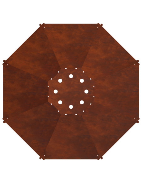 Focolare Ruggine 70,5 x 70,5 x 21,5 cm Acciaio Corten