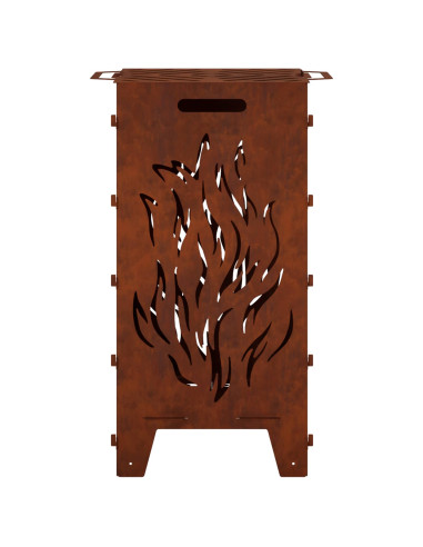 Focolare Ruggine 47 x 38 x 75 cm Acciaio Corten