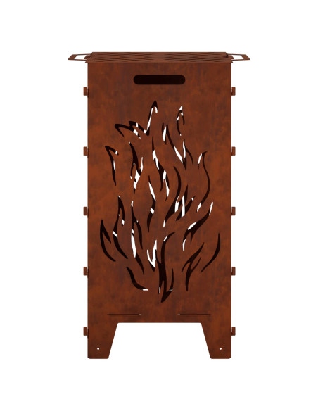 Focolare Ruggine 47 x 38 x 75 cm Acciaio Corten