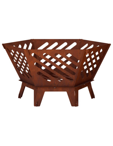 Focolare Ruggine 60 x 53 x 30 cm Acciaio Corten