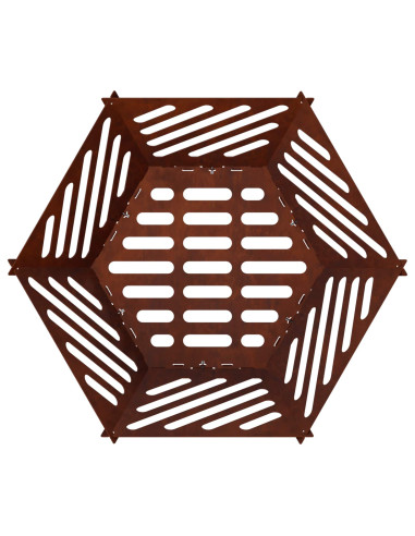 Focolare Ruggine 60 x 53 x 30 cm Acciaio Corten