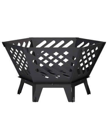 Focolare Nero 60 x 53 x 30 cm Acciaio