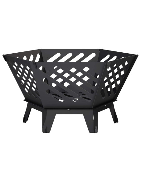 Focolare Nero 60 x 53 x 30 cm Acciaio