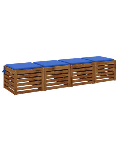 Cuscini per Sedia in 4 Pezzi SOEST 4 pz 100% Poliestere 2