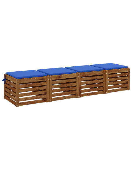 Cuscini per Sedia in 4 Pezzi SOEST 4 pz 100% Poliestere