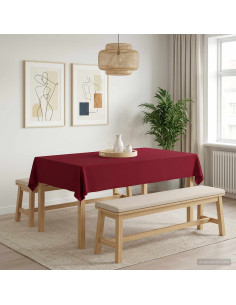 Tovaglia da Tavolo Rettangolare Rosso Vino 140 x 260 cm
