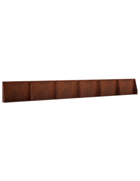 Muro di contenimento 6 pz 60 x 12 x 30 cm Acciaio Corten