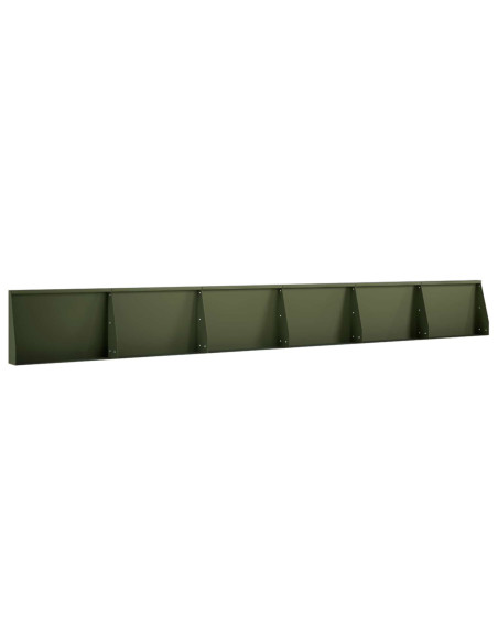 Muro di contenimento 6 pz 60 x 12 x 40 cm Acciaio Verde Oliva