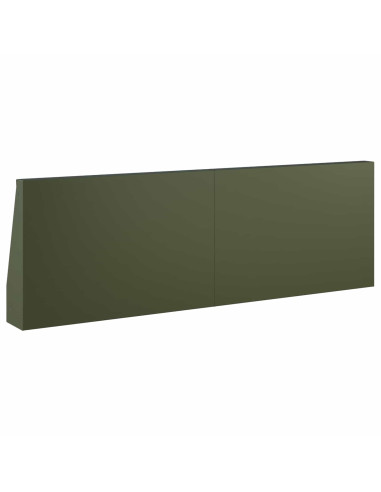 Muro di contenimento 6 pz 60 x 12 x 40 cm Acciaio Verde Oliva