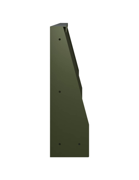 Muro di contenimento 2 pz 60 x 12 x 40 cm Acciaio Verde Oliva