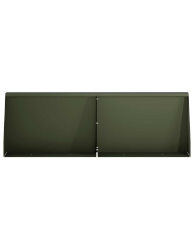 Muro di contenimento 6 pz 60 x 12 x 30 cm Acciaio Verde Oliva