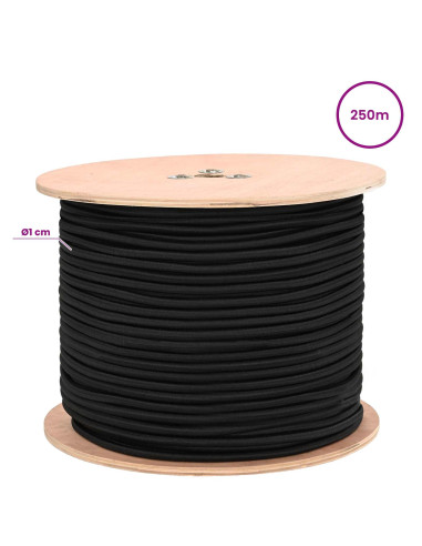 Corde Bungee 10 mm Nero PP e gomma