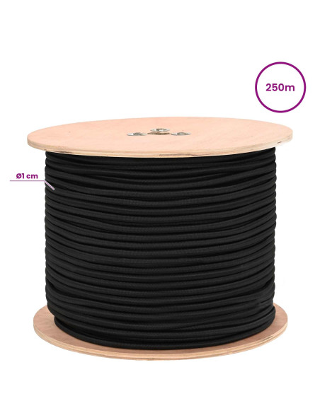 Corde Bungee 10 mm Nero PP e gomma