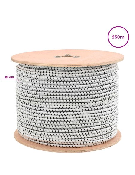 Corde Bungee 10 mm Nero e Bianco PP e gomma