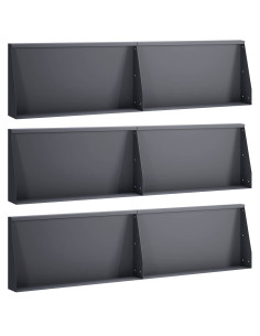 Muro di contenimento 6 pz 80 x 12 x 40 cm Acciaio Antracite