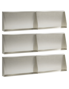 Muro di contenimento 6 pz 80 x 12 x 40 cm Acciaio Inox Argento