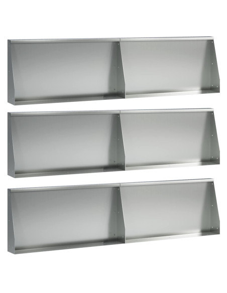 Muro di contenimento 6 pz 80 x 12 x 40 cm Acciaio zincato