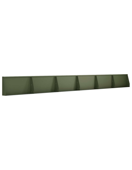 Muro di contenimento 6 pz 80 x 12 x 30 cm Acciaio Verde Oliva