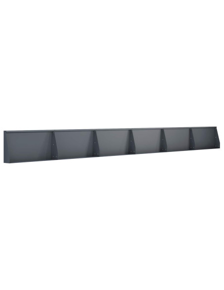 Muro di contenimento 6 pz 80 x 12 x 40 cm Acciaio Antracite
