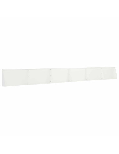 Muro di contenimento 6 pz 80 x 12 x 40 cm Acciaio Bianco