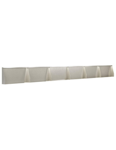 Muro di contenimento 6 pz 80 x 12 x 40 cm Acciaio Inox Argento