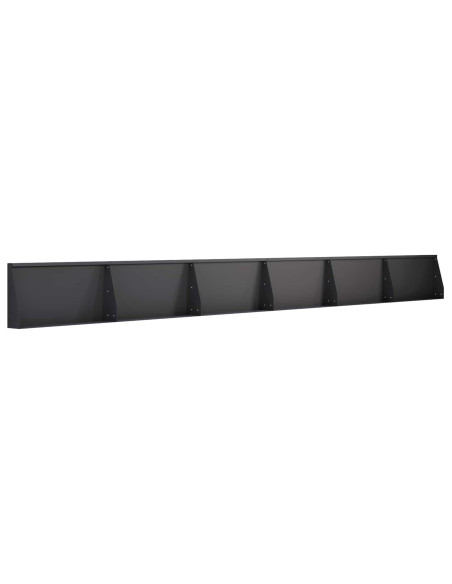 Muro di contenimento 6 pz 80 x 12 x 40 cm Acciaio Nero