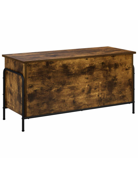 Scatola di Stoccaggio Rovere Fumo 80 x 40 x 49,5 cm