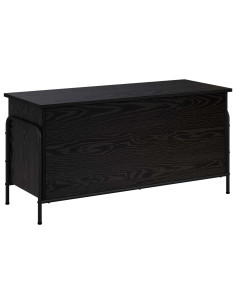 Scatola di Stoccaggio Rovere Nero 80 x 40 x 49,5 cm
