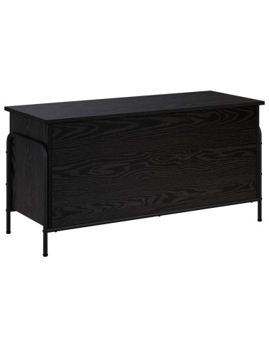 Scatola di Stoccaggio Rovere Nero 80 x 40 x 49,5 cm