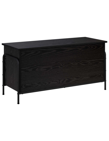 Scatola di Stoccaggio Rovere Nero 80 x 40 x 49,5 cm