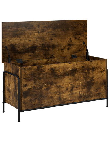 Scatola di Stoccaggio Rovere Fumo 80 x 40 x 49,5 cm