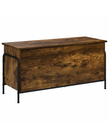 Scatola di Stoccaggio Rovere Fumo 80 x 40 x 49,5 cm
