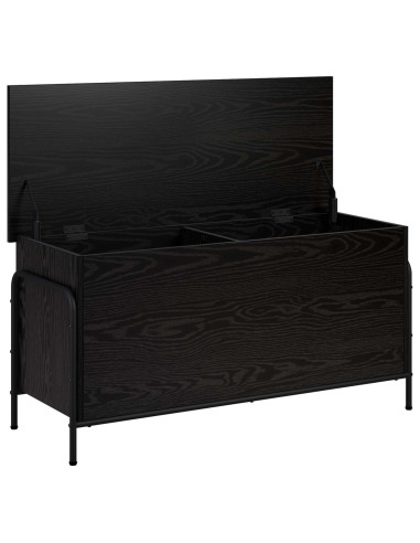 Scatola di Stoccaggio Rovere Nero 80 x 40 x 49,5 cm