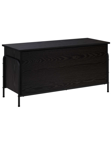 Scatola di Stoccaggio Rovere Nero 80 x 40 x 49,5 cm