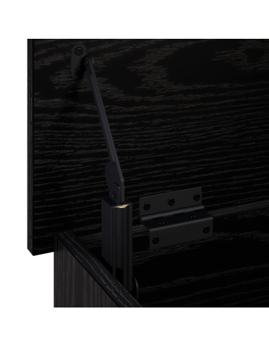 Scatola di Stoccaggio Rovere Nero 80 x 40 x 49,5 cm