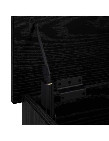 Scatola di Stoccaggio Rovere Nero 80 x 40 x 49,5 cm