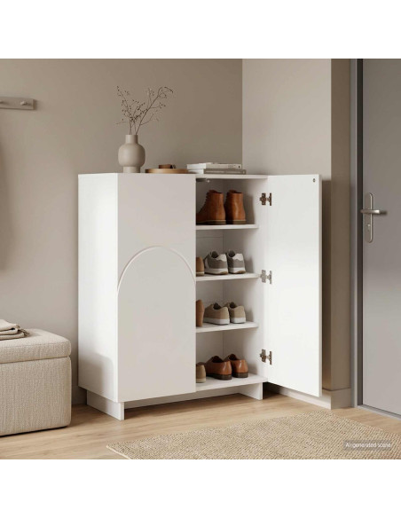 Scarpiera 73 x 38 x 87,5 cm Legno ingegnerizzato Bianco