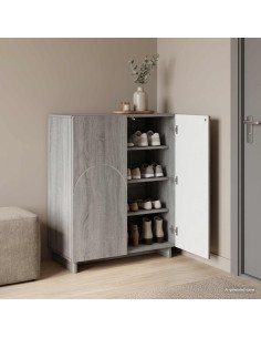 Scarpiera 73 x 38 x 87,5 cm Legno ingegnerizzato Sonoma grigio