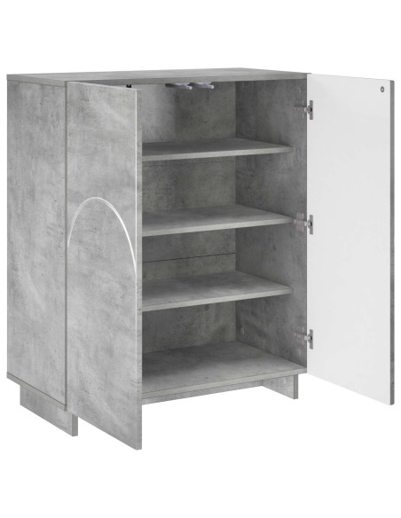 Scarpiera 73 x 38 x 87,5 cm Legno ingegnerizzato Grigio Cemento