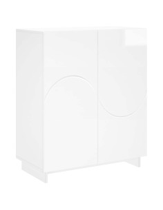 Scarpiera 73 x 38 x 87,5 cm Legno ingegnerizzato Bianco Lucido 2